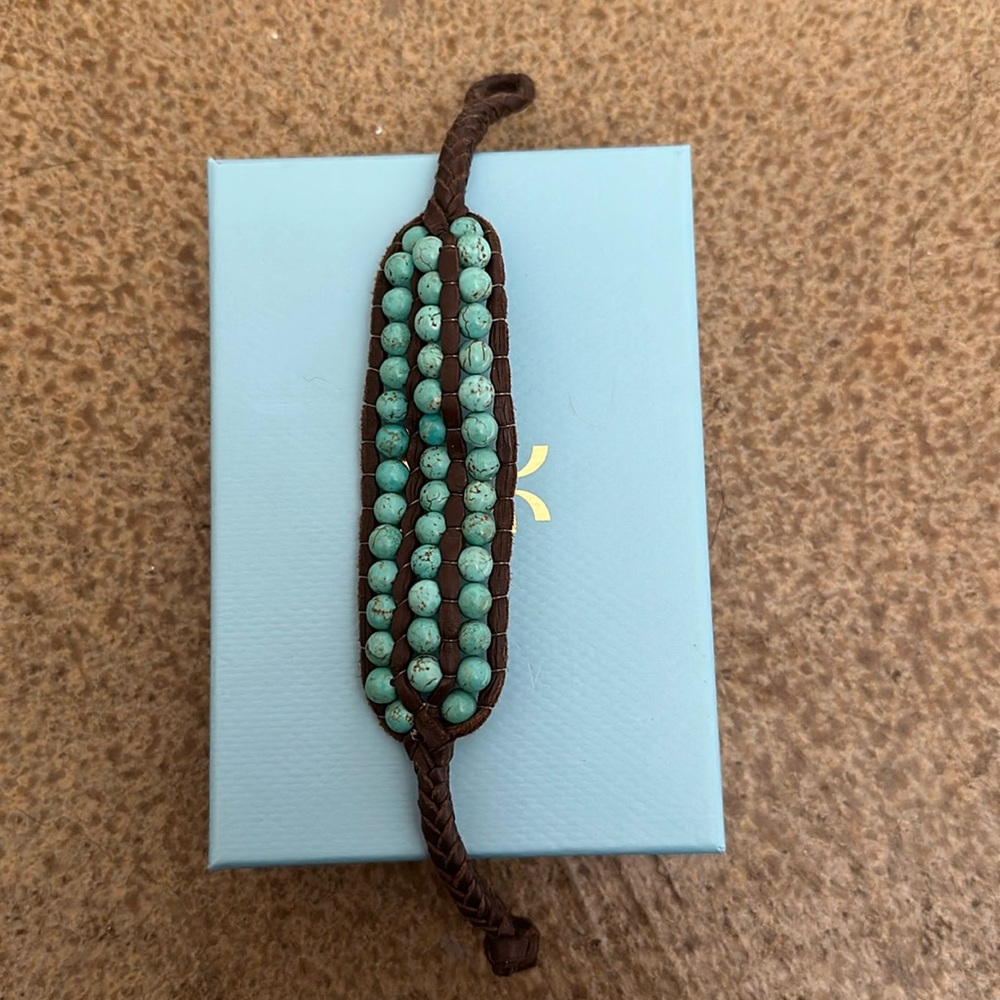 Leather & Turqouise Bracelet